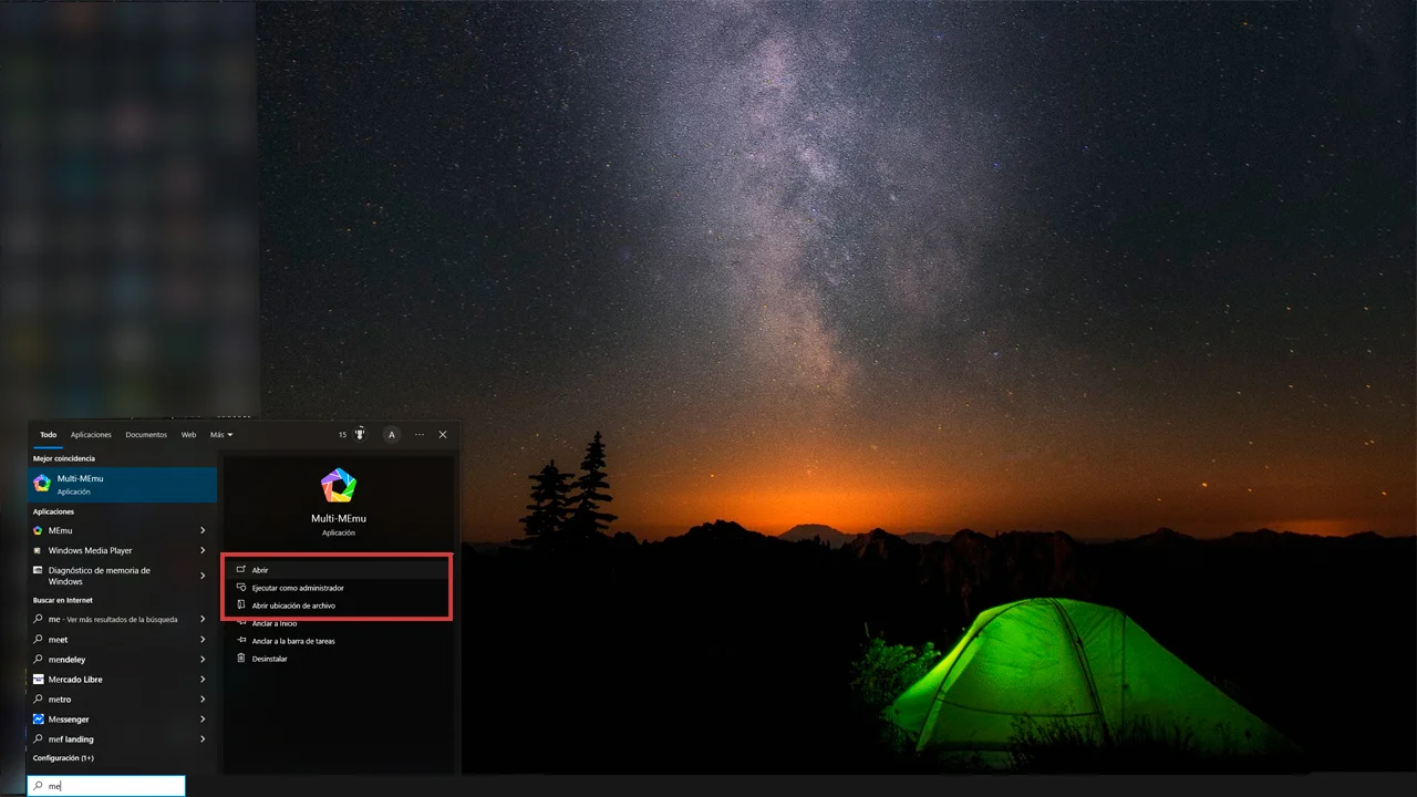 Paso 3 - Abrir MEmu Play
