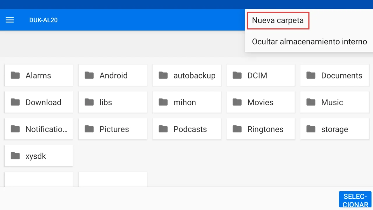 Paso 10 - Crear Nueva Carpeta